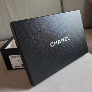 CHANEL Box (Empty) Black Shoe Box AUTHENTIC W/ White Logo CC Organize #1